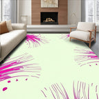 Abstract Pink Brush Stroke Pattern Rug