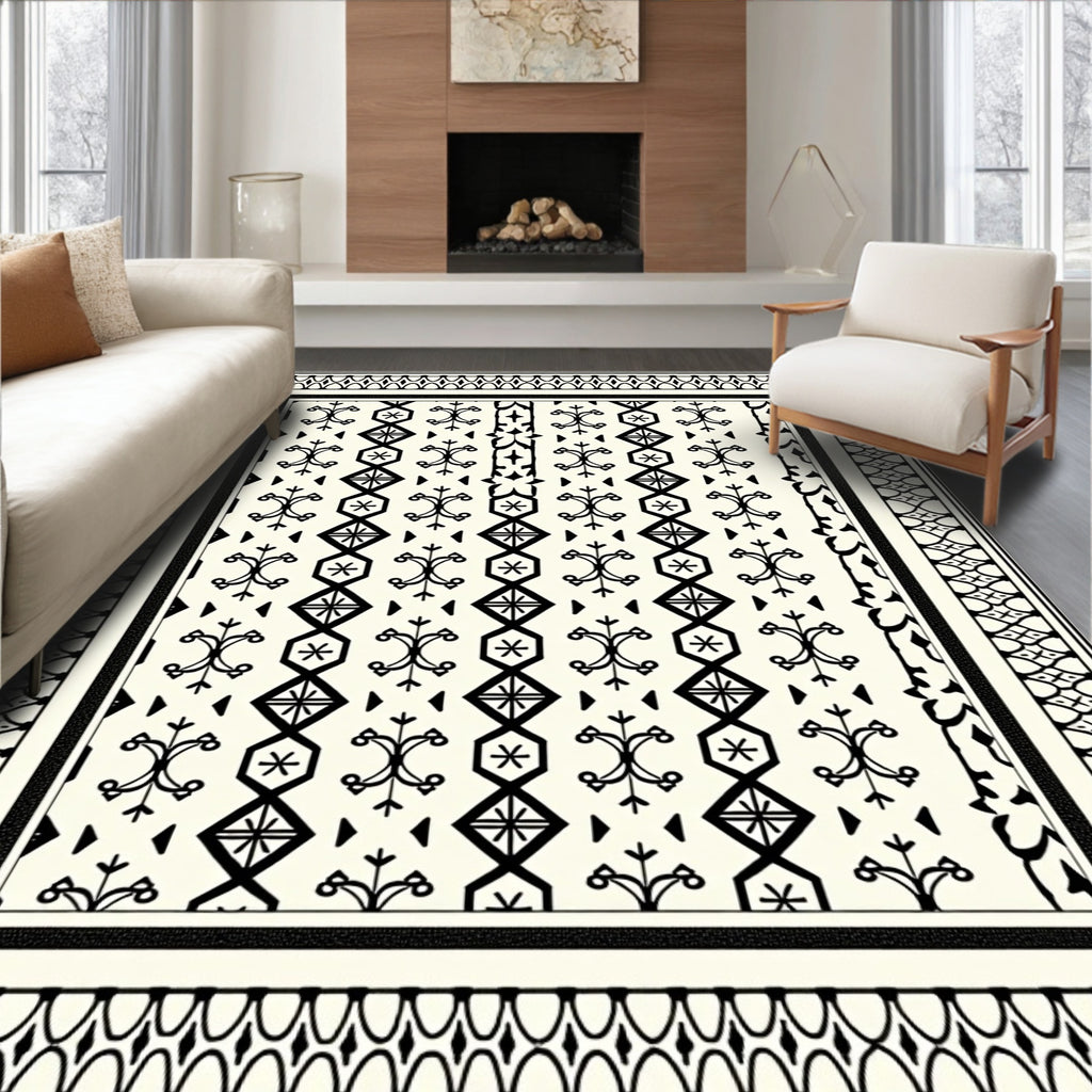 Tribal Geometric Diamond Pattern Rug
