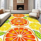 Citrus Slice Bright Fruit Pattern Rug