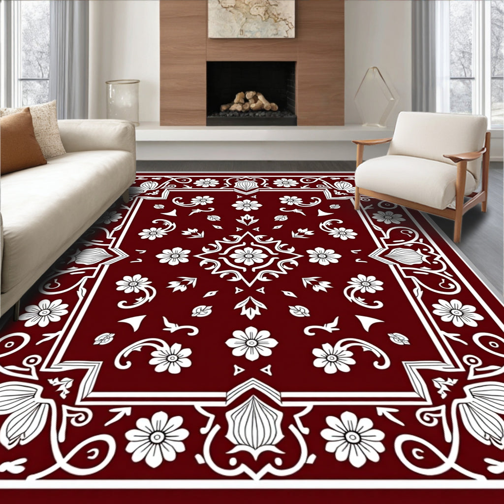 Rich Floral Vines Medallions Classic Rug