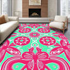 Bright Mandala Floral Pattern Rug