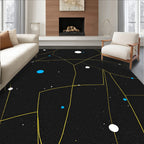 Cosmic Yellow Constellation Pattern Rug