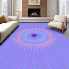 Purple Pastel Starburst Pattern Rug
