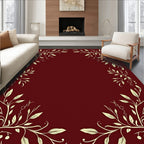 Elegant Swirling Vine And Leaf Design Rug