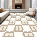 Geometric Square Link Pattern Rug