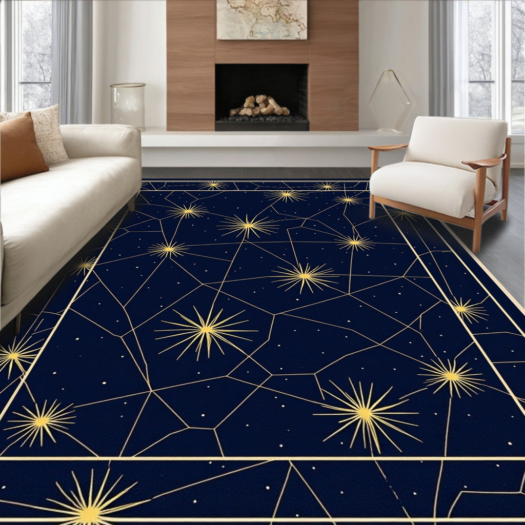 Celestial Starburst Geometric Pattern Rug