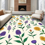 Whimsical Floral Patchwork Garden Design Rug