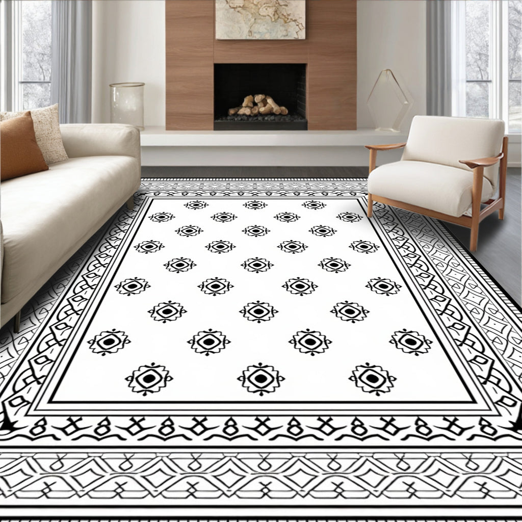 Classic Geometric Diamond Motif Rug