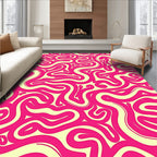 Retro Groovy Swirl Pattern Rug