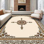 Ornate Scrollwork Sunburst Pattern Rug
