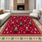 Festive Nutcracker Soldier Pattern Rug