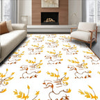 Abstract Floral Animal Pattern Rug