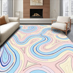Pastel Swirl Contour Pattern Rug