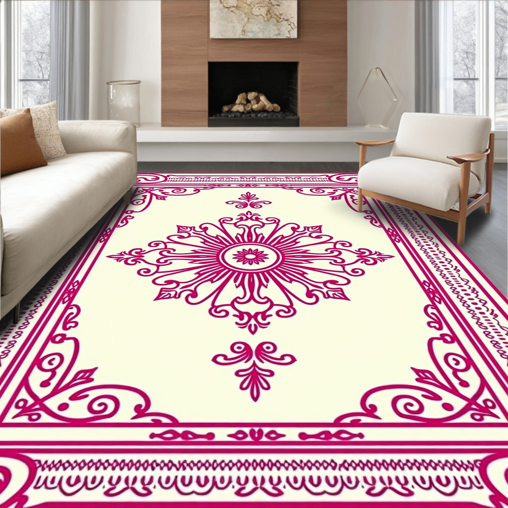 Ornate Floral Filigree Design Rug