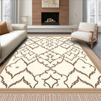 Charming Scrollwork with Repeating Motif Design Rug