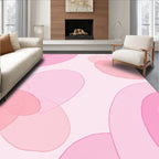 Soft Pink Abstract Shapes Rug
