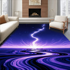 Electric Purple Cosmic Flow Rug