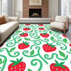 Playful Strawberry Swirl Delight Rug