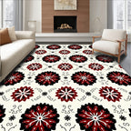 Bold Floral Patterned Contemporary Rug