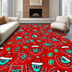 Cute Christmas Character Pattern Rug