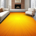 Radiant Sunburst Yellow Orange Rug