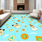 Playful Pandas Alphabet Pattern Rug