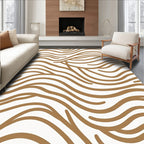 Abstract Wavy Striped Pattern Rug