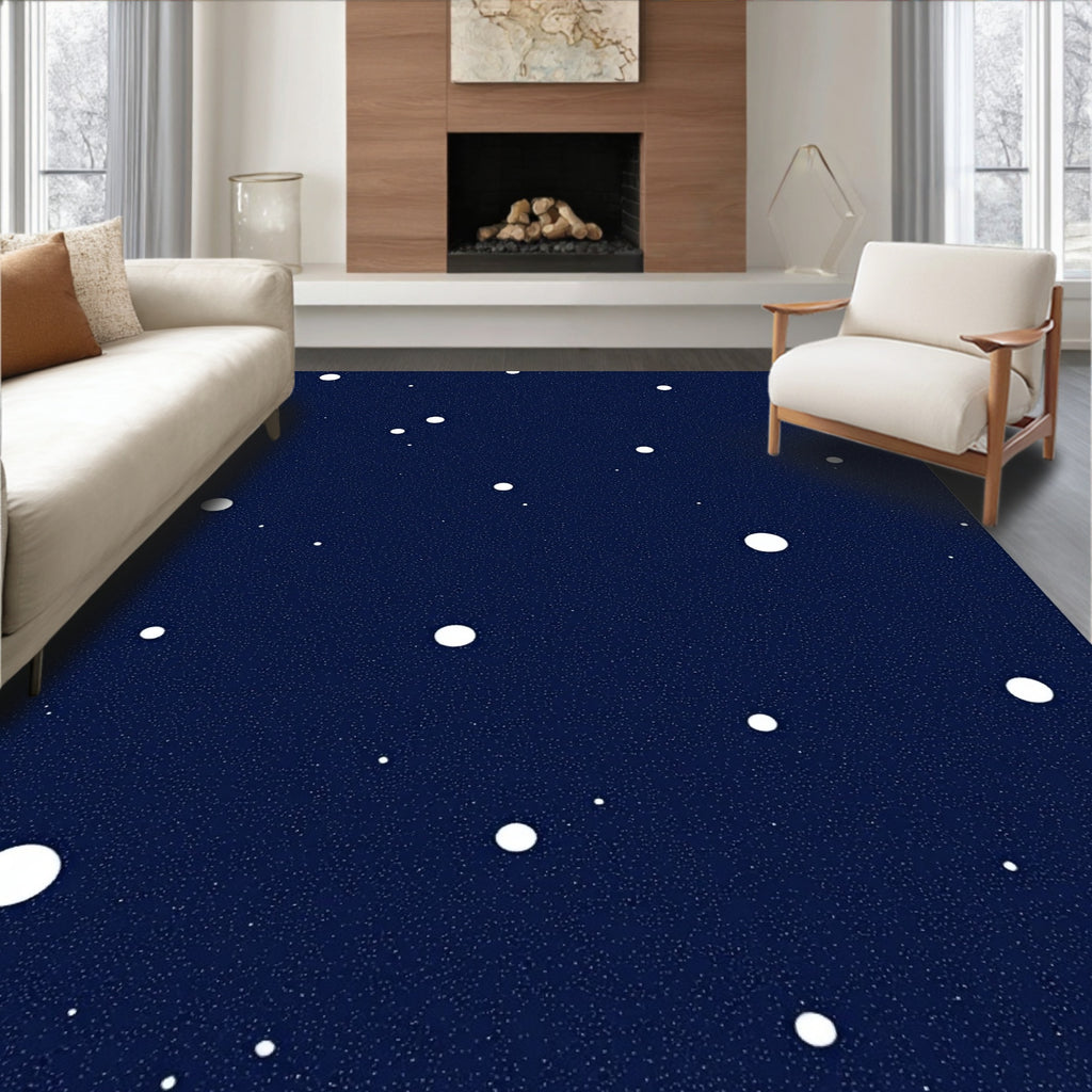 Night Sky Dot Abstract Rug