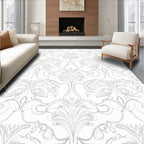 Classical Floral Scroll Pattern Rug