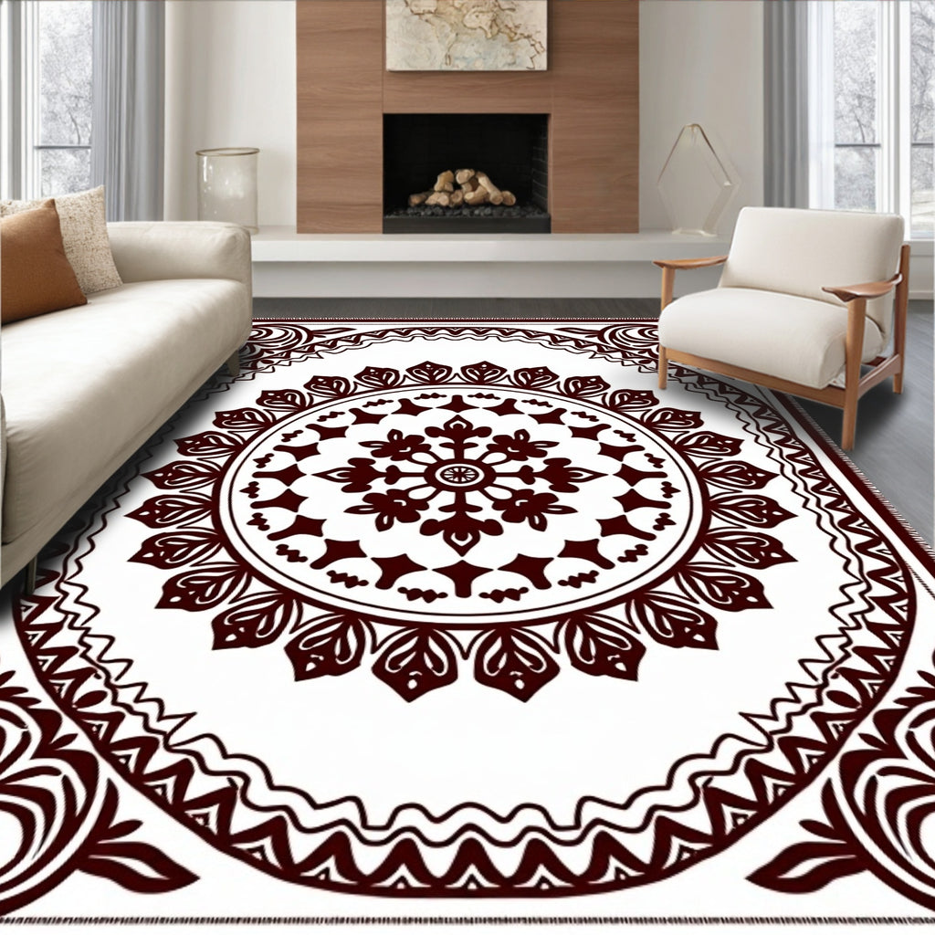 Ornate Mandala Ethnic Pattern Rug