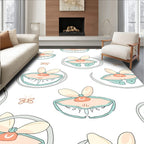 Whimsical Butterfly Bloom Pattern Rug