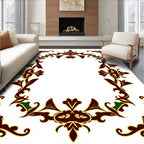 Ornate Floral Scrollwork Design Rug