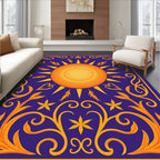 Ornate Sun Floral Swirls Rug
