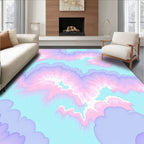 Sky Blue Pink Purple Cloud Patterns Rug