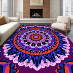 Vibrant Mandala Intricate Floral Pattern Rug