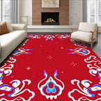Vibrant Abstract Floral Swirls Rug