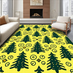 Christmas Tree Swirl Sparkle Pattern Rug