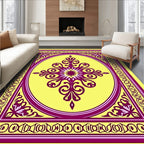 Floral Medallion Patterned Textile Rug