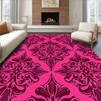 Ornate Damask Swirls Pattern Rug
