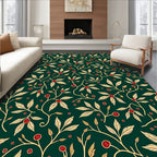 Art Nouveau Berry Leaf Pattern Rug