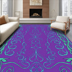 Art Nouveau Floral Swirl Pattern Rug