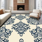 Damask Floral Symmetry Pattern Rug