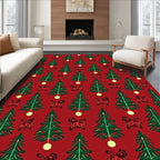 Christmas Tree Bow Pattern Rug