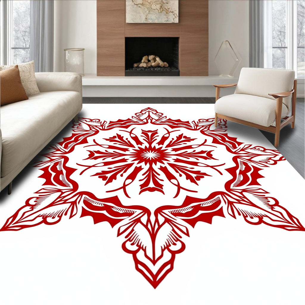 Floral Starburst Design With Intricate Medallion Rug