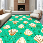 Coastal Seashell Pattern Design Rug