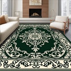 Ornate Vintage Floral Scroll Pattern Rug
