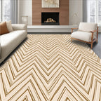 Hand Drawn Zigzag Chevron Lines Pattern Rug