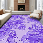 Purple Floral Abstract Pattern Rug