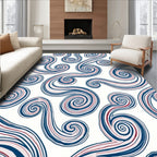Swirling Lines Pattern Design Rug