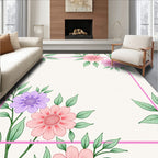 Floral Botanical Border Delight Rug